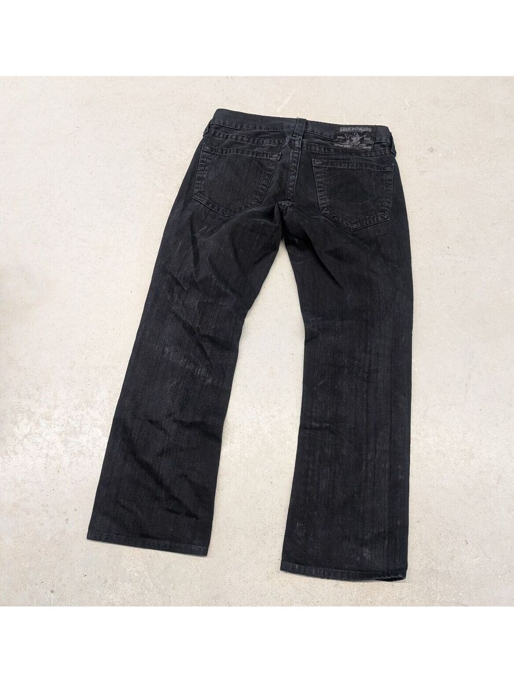 Y2K True Religion Bobby Baggy Tapered Fit Black Denim Jeans